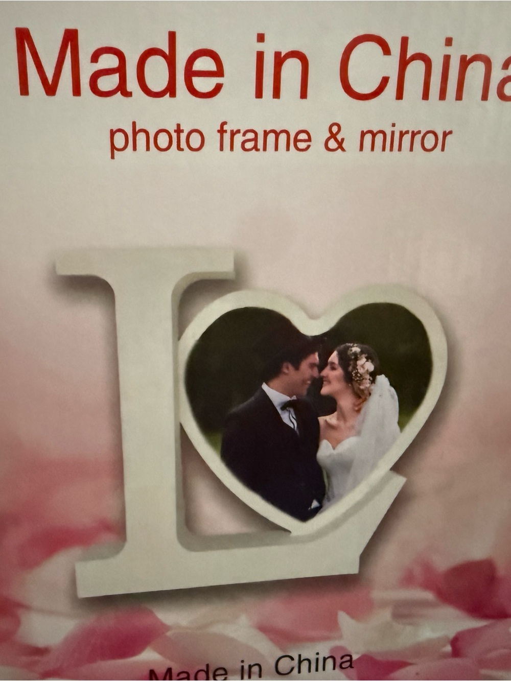 Pink Heart L-Shaped ❤️ Photo Frame